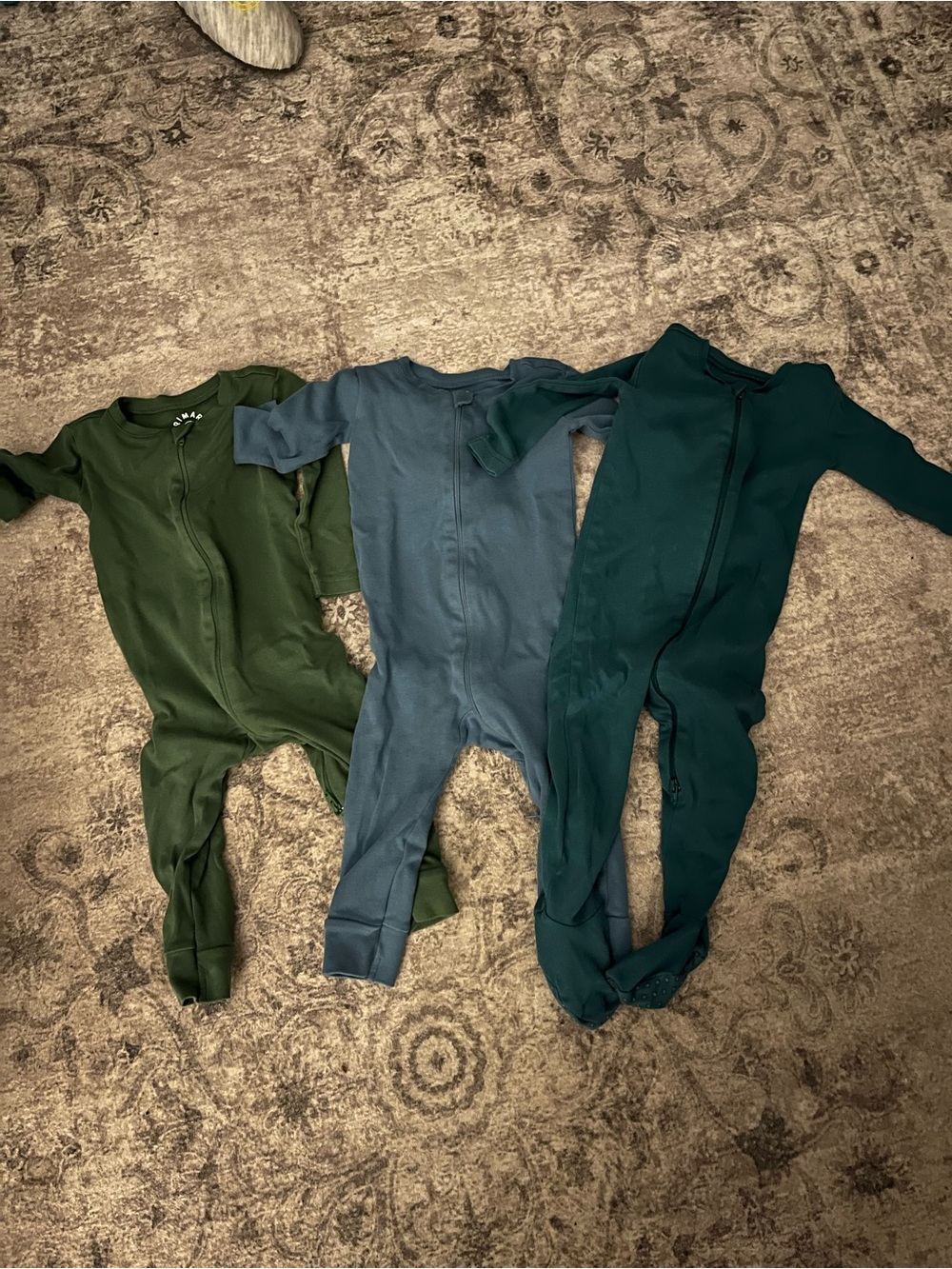 Primary Kids Pajamas - Green, Blue, Teal